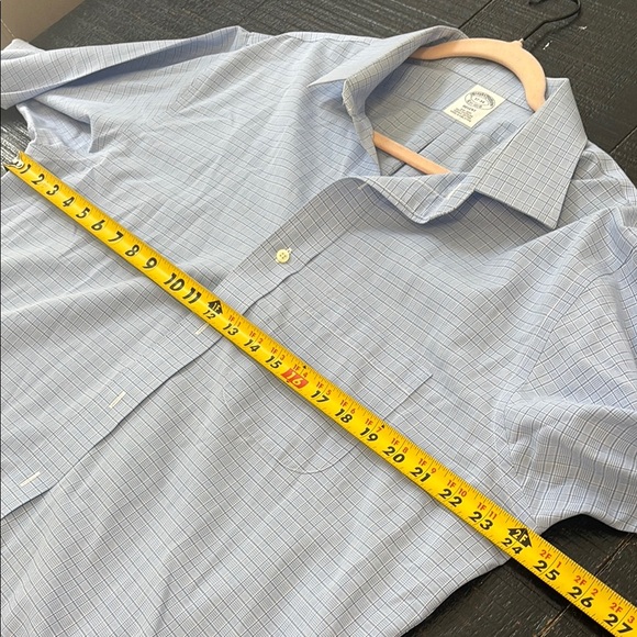 Brooks Brothers Non Iron Button Down Shirt Light Blue size 17-34 - Picture 2 of 7